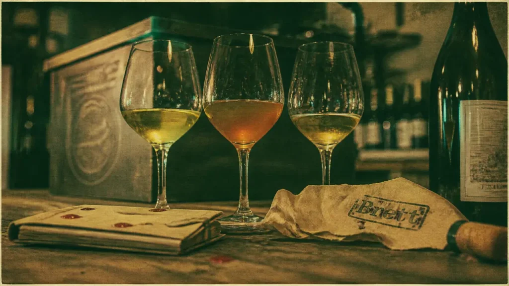 Brett vin nature : verre avec voile trouble