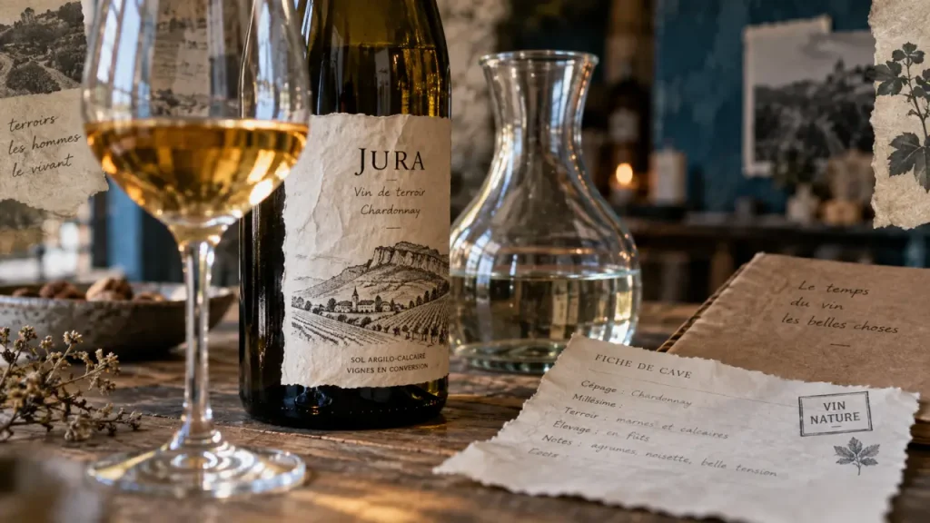 Ganevat vin nature : bouteilles du Jura en dégustation