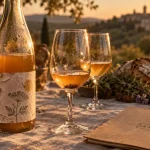 La sorga vin nature : bouteille de vin nature en lumière dorée
