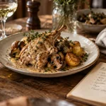 Quel vin servir avec du lapin : lapin rôti à la moutarde et vin blanc sec