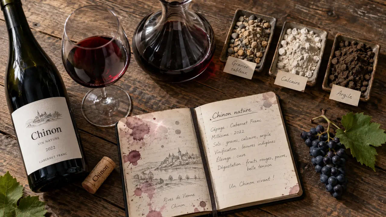 Vin nature chinon : cabernet franc, sols et style en cave