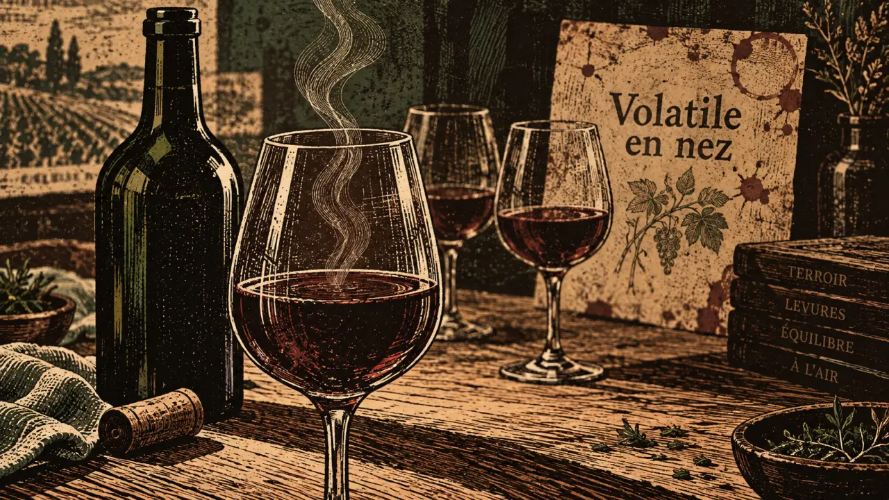 Volatile vin nature en nez : vin ouvert et comparaison à l’air