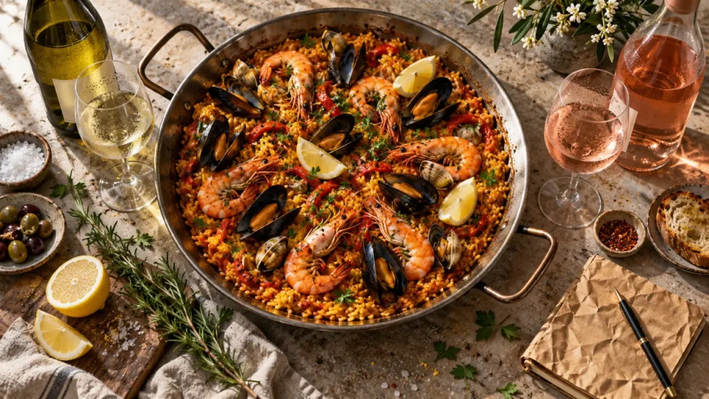 Quel vin avec une paella ? Vin blanc, rosé ou rouge pour paella aux fruits de mer